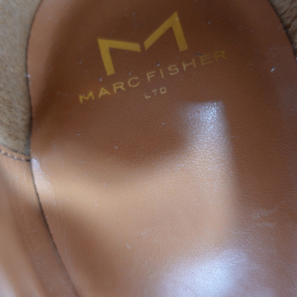 Marc Fisher Lina Platform Suede Loafers Natural Brown Women's Shoes Size 10M - Picture 8 of 10